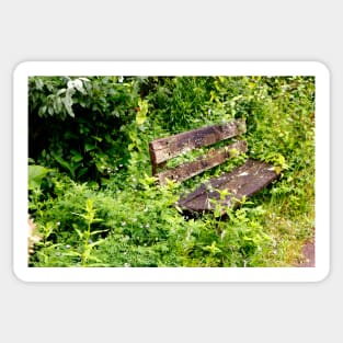 Overgrown Garden Bench Sticker